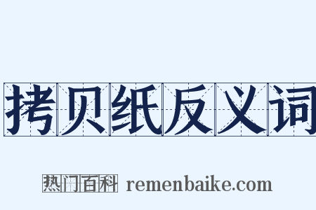 拷贝纸反义词是什么意思的图片